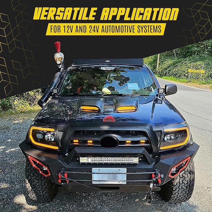 LED Light Bars Kits (2) 26 Inch 300W (4) 4 Inch 72W Flood Spot 12V 24V Bumper Combo Waterproof Slim Work Off Road Driving Pods for Truck ATV Tractor SUV 4X4 Jeep UTV