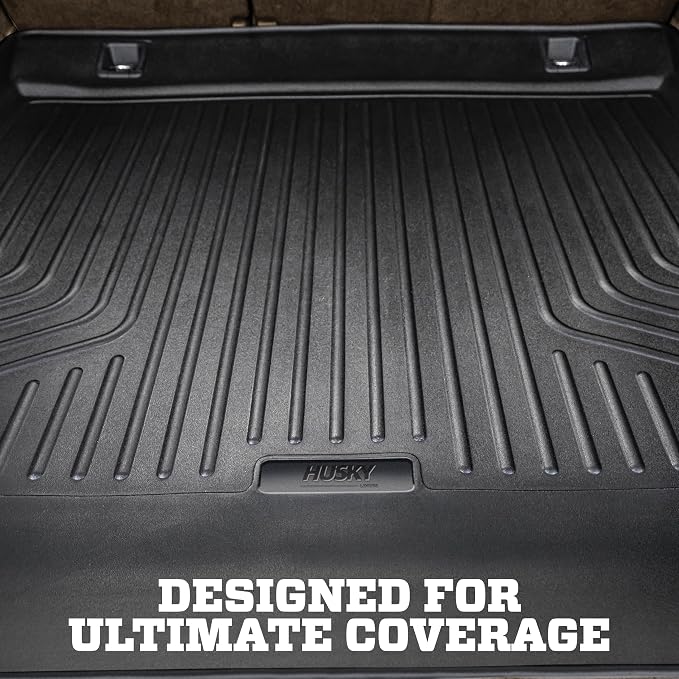 Husky Liners Weatherbeater Cargo Liner | Fits 2022-2026 Nissan Pathfinder & Infiniti QX60 (Fits to Back of 2nd Row - Folds Up & Down w/3rd Row) | Cargo, 1-pc. Black - 25701
