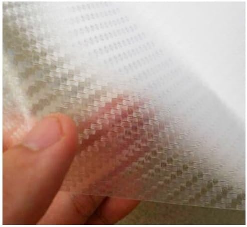 VViViD Clear Transparent Dry Carbon Fibre Vinyl Wrap Twill Weave Adhesive Film DIY Roll (1.5ft x 5ft)