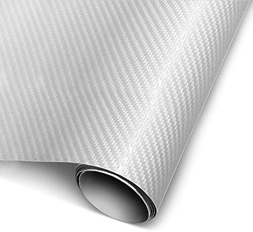 VViViD Clear Transparent Dry Carbon Fibre Vinyl Wrap Twill Weave Adhesive Film DIY Roll (1.5ft x 5ft)
