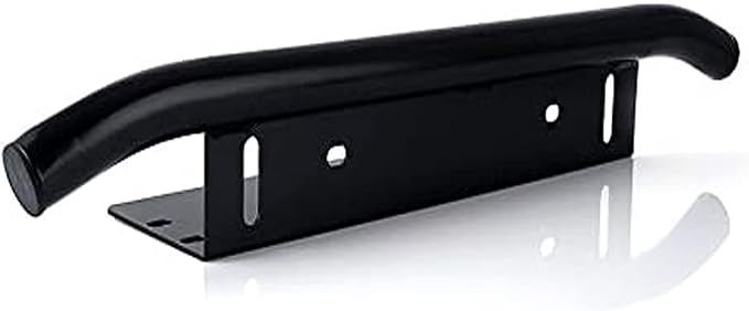 SKYWORLD 22.8 inch Bull Bar Aluminum Alloy Front Bumper License Plate Mount Bracket Holder for Daytime Running Light Offroad LED Light Bar, Black