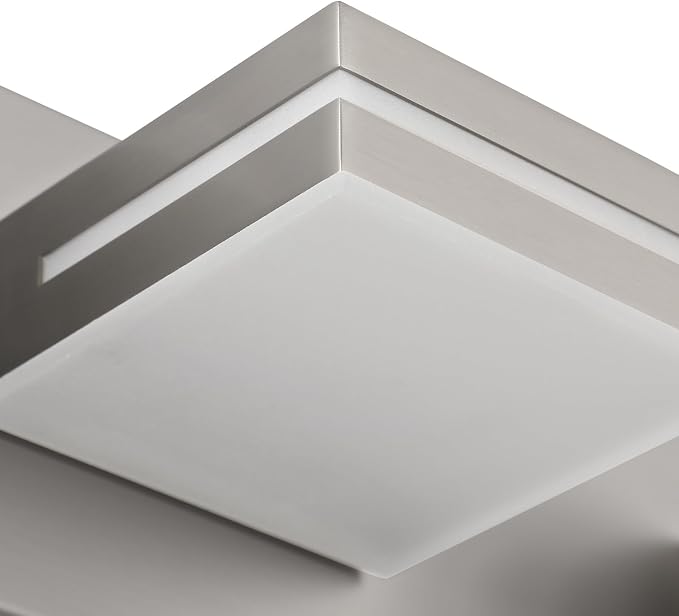 SineRise LED Modern Bathroom Vanity Light Fixtures (7-Light, 55-Inch), Brushed Nickel Modern Acrylic Bathroom Wall Lighting Fixtures Over Mirror (Cool White 6000K)