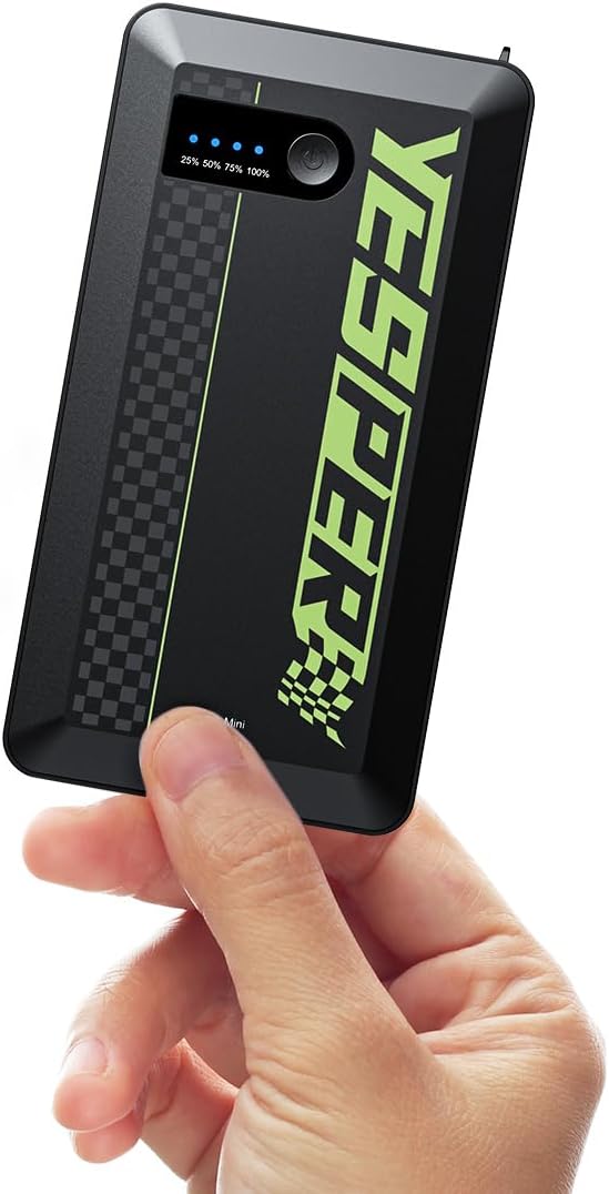 YESPER Jump Starter Portable,1500A Peak Motorcycle Jump Starter, Jump Box for Car Jumper Starter Portable, 12V Auto Booster Pack(Up to 7L Gas and 5.5L Diesel Engine) with Smart Safety Jumper Cable