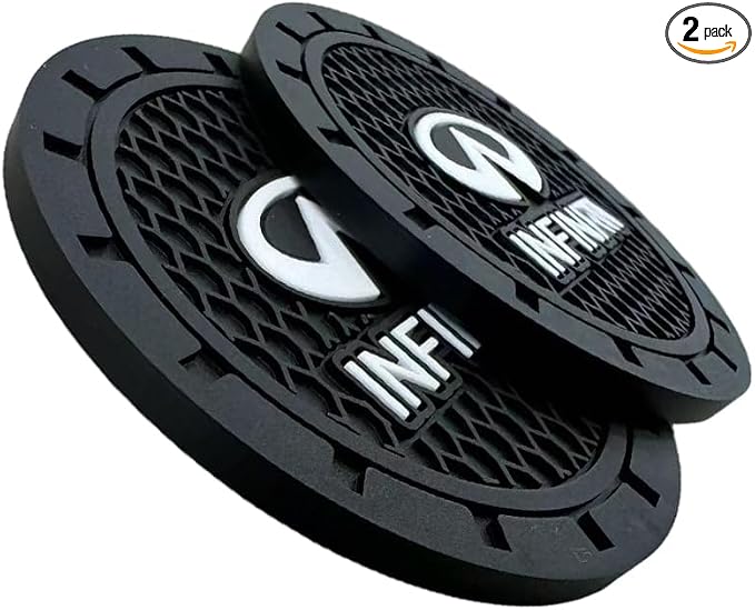 Car Cup Holder Coasters Compatible with Infiniti Series Interior Accessories,Recessed Silicone Anti Slip Cup Holder Coaster Interior Accessories 2.75in 2Pack
