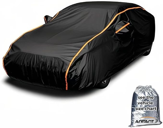Super Lightweight Small Car Cover,Rain UV Protector Outdoor Car Covers for Automobiles All Weather Waterproof Full Exterior Covers Fit Sedan Under 178"