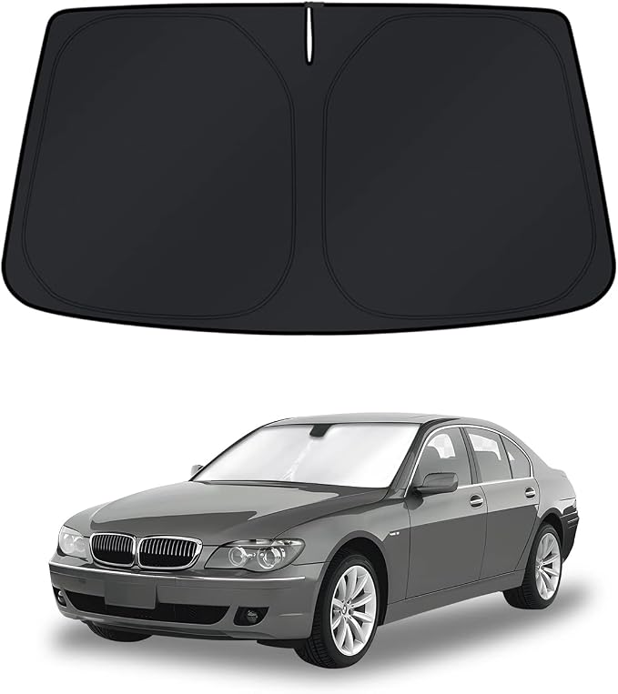 KUST Windshield Sun Shade for BMW 7 Series E65/E66/E67/E68 2001-2008 Window Accessories Shade Sun Cover Foldable Block UV Rays Keep Car Cooler