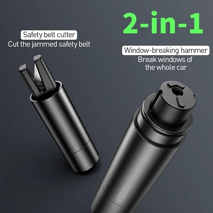 Breeker - Breeker Glass Breaker, Breeker Car Escape Tool, Car Window Breaker with Seatbelt Cutter, for Land and Underwater (Blue 4PCS)