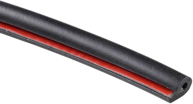ESUPPORT U Shape Car Door Moulding Protector Strip Edge Guard Trim Seal | 16ft 5M U Shape Auto Rubber Protect Stripping Anti-Scratch Anti-Collision Guards Black