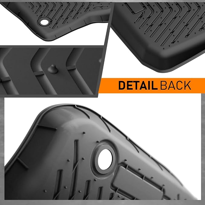 G-PLUS Floor Mats Fit Dodge Ram 1500 1994-2001/Ram 2500 3500 1994-2002 | All Weather Protection,Non-Slip,Custom Fit Floor Cargo Liner,TPE Full Coverage,1st & 2nd Row,Black,3PCS