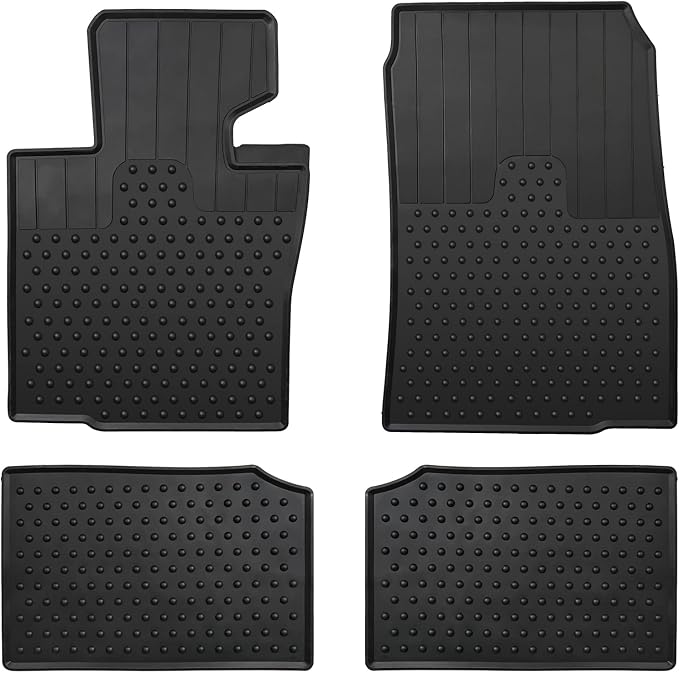 Car Floor Mats Custom Fit for Mini Cooper Countryman 2010-2016 R60 & R61 Paceman Black Rubber All Weather Protection Auto Floor Liners Heavy Duty Odorless