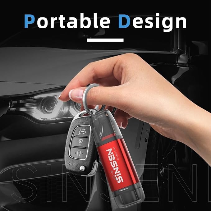 SINSEN Car Window Breaker Seat Belt Cutter, Emergency Safety Life Hammer Tool to Break Glass, Portable Escape Kit, 2 Pack(Black+White)