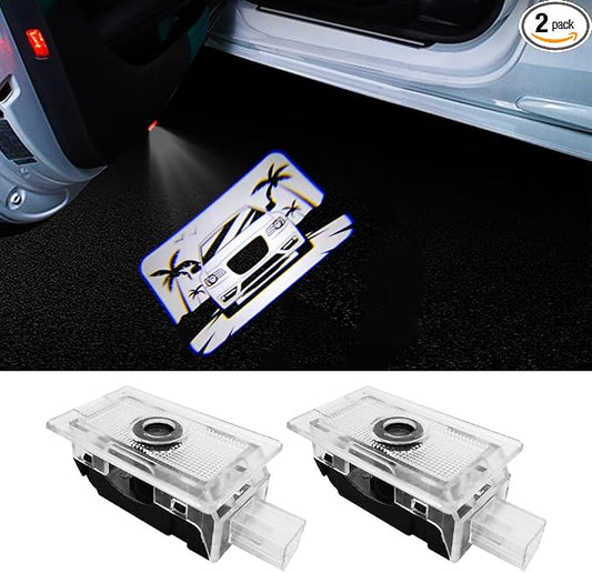 uuakarin 2PCS Car Door Logo Projector Lights Compatible with 300 300C 300S 2005- Present LED Ghost Shadow Light Laser Puddle Lamp Accessories (Miami)