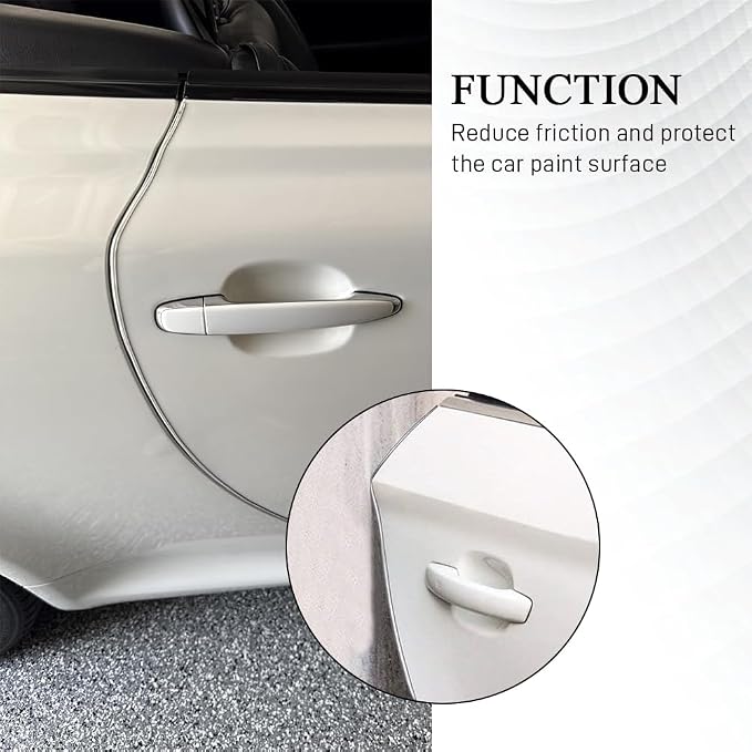 16.4Ft Car Door Edge Guards, Car Door Protector, Anti-Collision Automotive Entry Trim Molding Guard, No Glue Auto Exterior Edge Trim Protective Strip for Most Vehicles (Transparent, 5M)