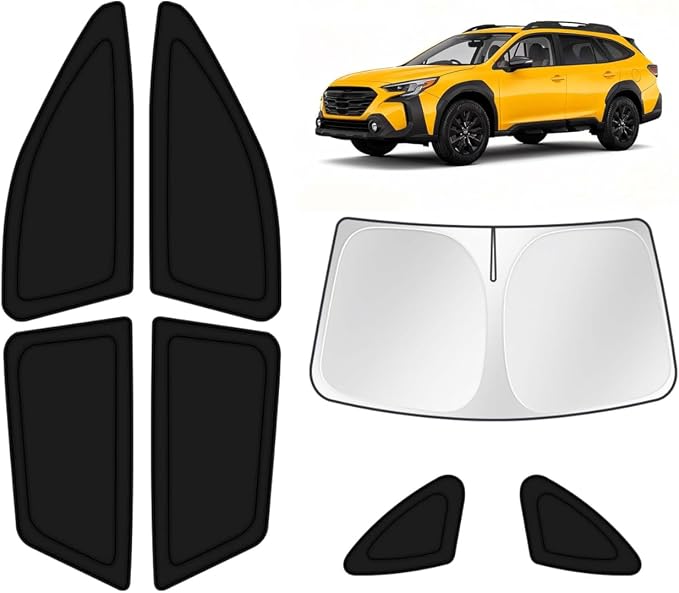 KUST Car Window Shades for 2020-2025 Subaru Outback Accessories Windshield Sun Shade Side Rear Window Covers Sunshade Privacy Protection for Camping Blackout UV Block Full Set 7PCS