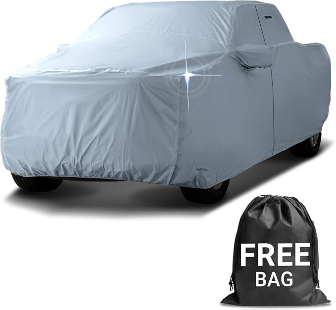 iCarCover 18-Layer Premium Truck Car Cover Waterproof All Weather, Rain Snow UV Sun Protection Full Car Covers, Ram 1500, 2500, 3500, Silverado, Sierra 2500HD, 3500HD, Size T79 (See Size Chart)