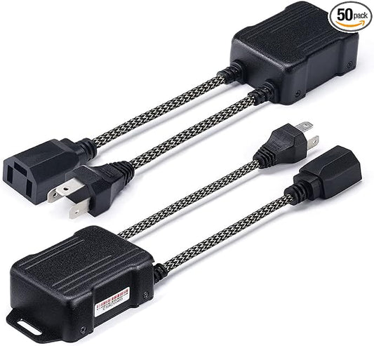 H4/9003 LED Canbus Decoder Anti Flicker Harness for Headlight Bulbs | Premium Nylon Braided Cable, Heat-Resistant, Plug N Play, Pack of 2