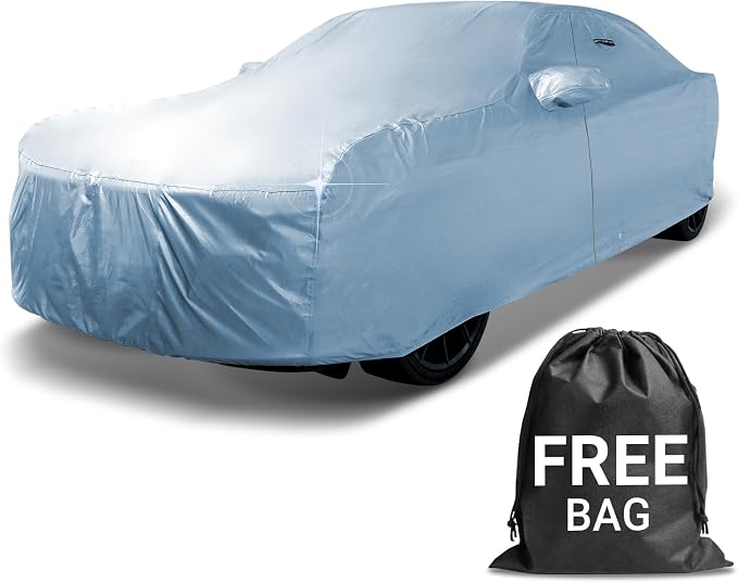 iCarCover 18-Layer Car Cover Waterproof All Weather, Premium Quality Car Covers for Automobiles, UV Protection, RSX, Civic, Golf GTI, Jetta, Rio, Focus, Fiesta, Impreza, Size C35 (See Size Chart)