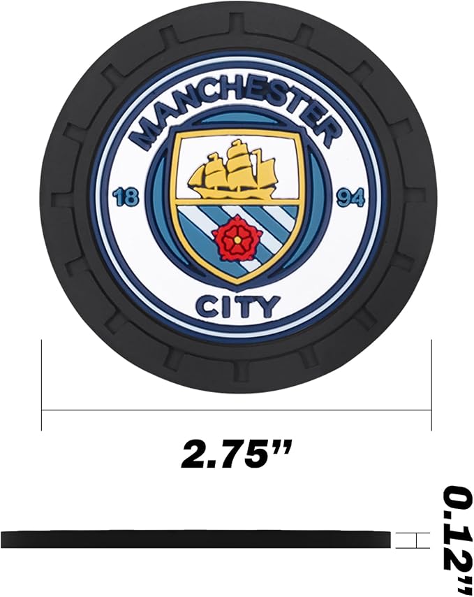 Cup Holder Insert Coaster for Manchester City UEFA UCL Fans,Anti Slip Car Cup Coaster Interior Accessories