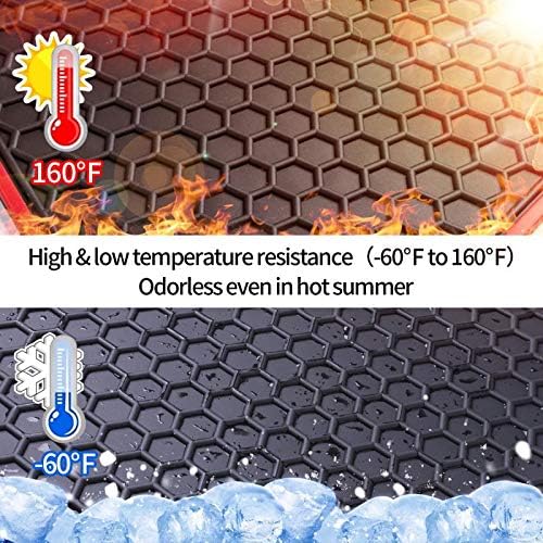 Car Floor Mats Custom Fit for 2018-2024 Chevrolet Chevy Equinox (Not for EV)/2018-2024 GMC Terrain Odorless Washable Rubber All Weather Floor Liners Black