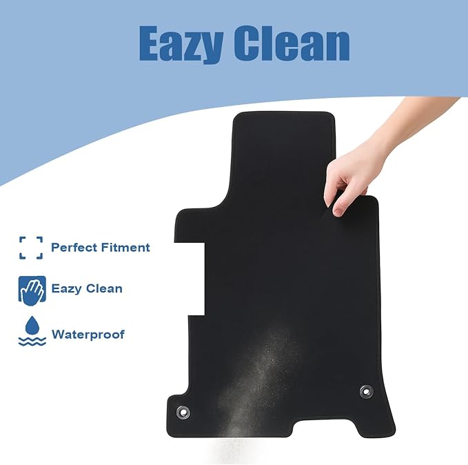 GXARTS Car Waterproof Floor Mats Carpet Full Set Fit for Toyota Tacoma 2018 2019 2020 2021 2022 2023 | All-Weather Protect,with Non-Slip Buckle | Black Velour Automobile Floor Liner Accessories