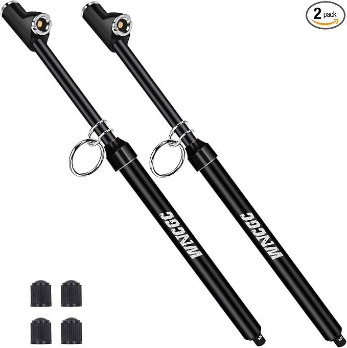 Dual Head Tire Pressure Gauge, Heavy Duty Air Gauge Tire Pressure with Two Side Aluminum Scaleplate, Truck Tire Gauges for Tire Pressure Range to 10-150 PSI, Black, 2 Pack