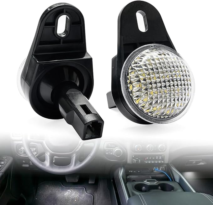 LED Interior Footwell Light Puddle Lights for Jee'p Liberty Wrangler Commander Grand Cherokee LED Under Dashboard Courtesy Floorboard Lamp Assembly 2Pcs