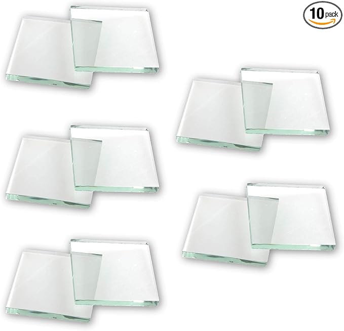 Stinger Testing Glass for Glass Breaker Escape Tool, Scientific Glass Streak Plates, 2"x2"x3/16, Test for Car Window Hammer, Safety Hammer, Car Escape Tool (10)