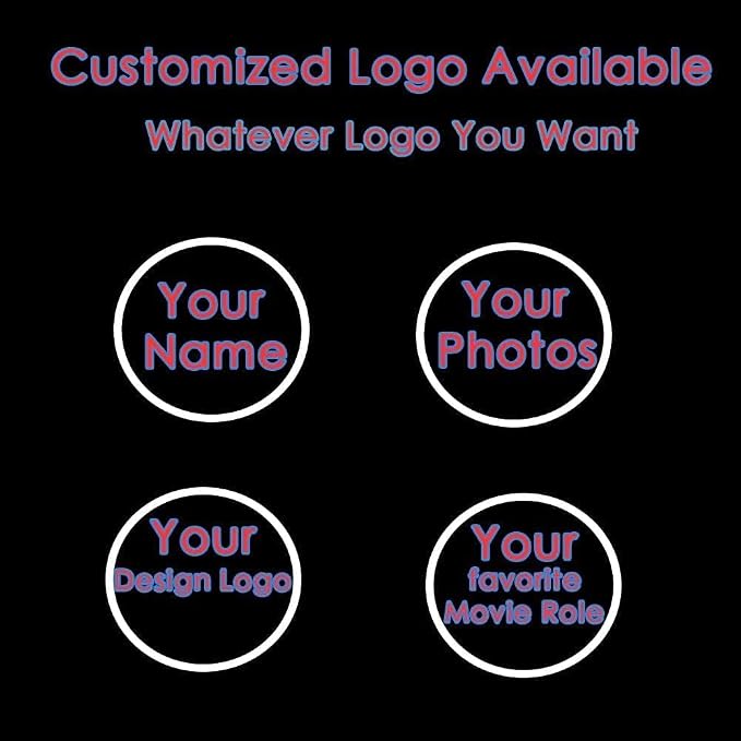 Customized Car Door Projector Lights, Personalized Logo Carbon Fibre Car Door Lights LED Lights (2Pcs)
