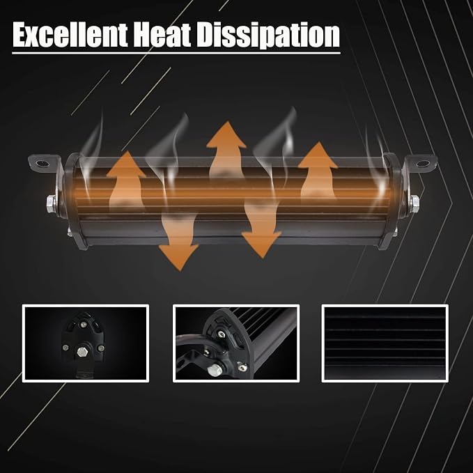 LED Light Bars Kits (2) 26 Inch 300W (4) 4 Inch 72W Flood Spot 12V 24V Bumper Combo Waterproof Slim Work Off Road Driving Pods for Truck ATV Tractor SUV 4X4 Jeep UTV