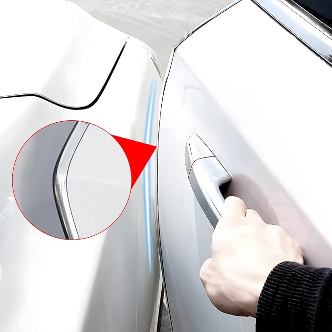 Blilo Car Door Edge Guards, 16Ft U Shape Door Edge Trim, Rubber Molding Auto Door Edge Seal Protector, Anti-Collision Vehicle Protection Accessories Universal for SUV, Truck, Van (Red)