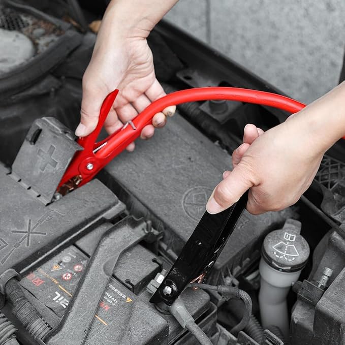 Justin Case Super Heavy-Duty Jumper Cables for Car, Includes 6 Gauge Wire Conductor 16' Car Jumper Cables & 365 Days of Roadside Assistance