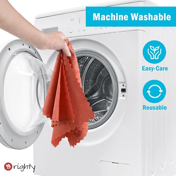 Orighty Microfiber Cleaning Cloth Bulk, 150 Pack Shop Towels 12x12 in, Red | Reusable Microfiber Towels for Cars, Shop Rags, Multi-Purpose Lint Free Cleaning Rags for Home & Kitchen