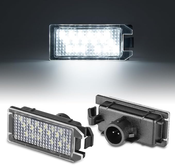 POPMOTORZ LED License Plate Lights Rear Tag Lamps Assembly for Jeep Grand Cherokee 2014 2015 2016 2017 2018 2019 2020，Fiat 500 2013-2019 Super Bright 6500K White Rear Tag Number Plate Light 2pcs