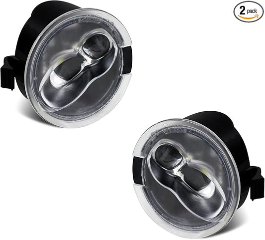HERCOO LED Side Mirror Puddle Light Lamp Assambly Compatible with Ford F150 Ranger Edge Fusion Explorer Expedition Flex Taurus X, 6000K White, Pack of 2