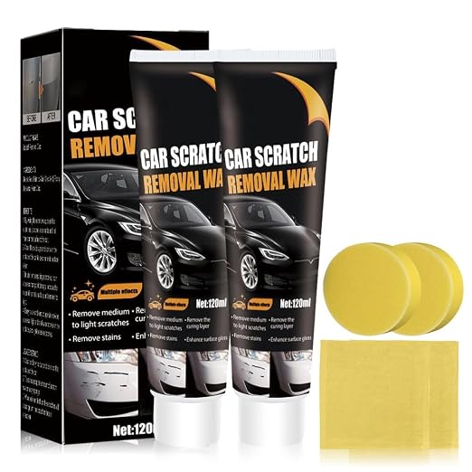 2026 New Scratch Remover for Vehicles, Upgrade Car Scratch Repair Paste Car Scratch Remover Kit, Car Scratch Remover Kit with Wipe Sponge for Car Vehicles Deep Scratches (3)