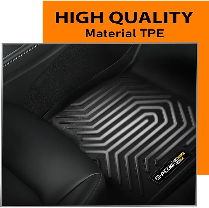 G-PLUS TPE Floor Mats Cargo Liner Fit for Tesla Model 3 2017-2023,6PCS | All Weather Protection,Custom Fit Model 3 2017-2023 Floor Liner Accessories, Non-Slip,TPE Full Coverage