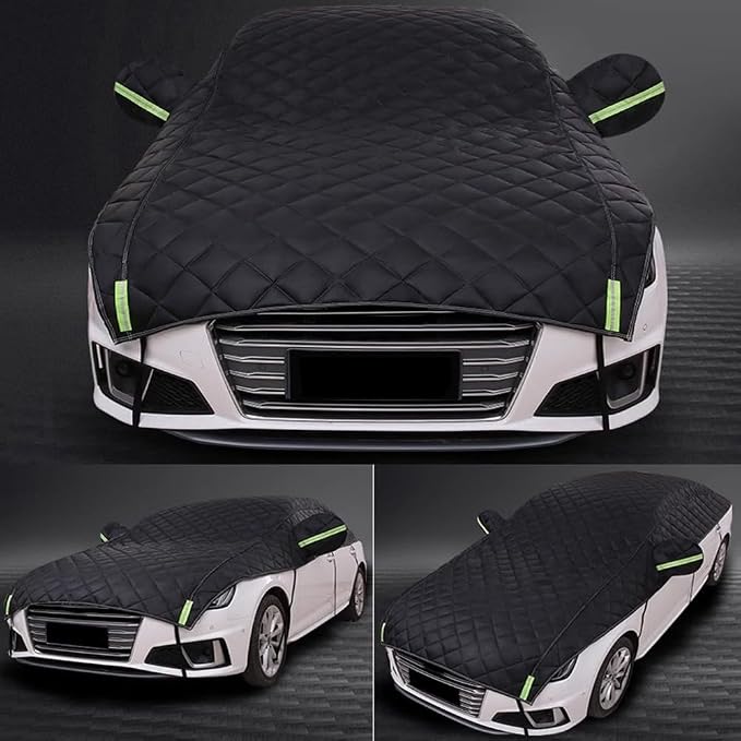 Hail Protector Car Cover Custom Fit for SUV Jeep-Length (181 to 205In),5-Layer Anti-Hail Thickened Car Covers Waterproof All-Weather UV/Wind/Snow Outdoor Protection with Reflective Strip,Black
