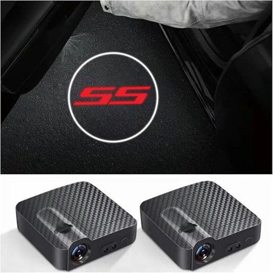 2pcs Door Marker Lights Concierge Projector Laser Welcome Lights Compatible Camaro Impala Malibu Holden SS car Accessories (SS)