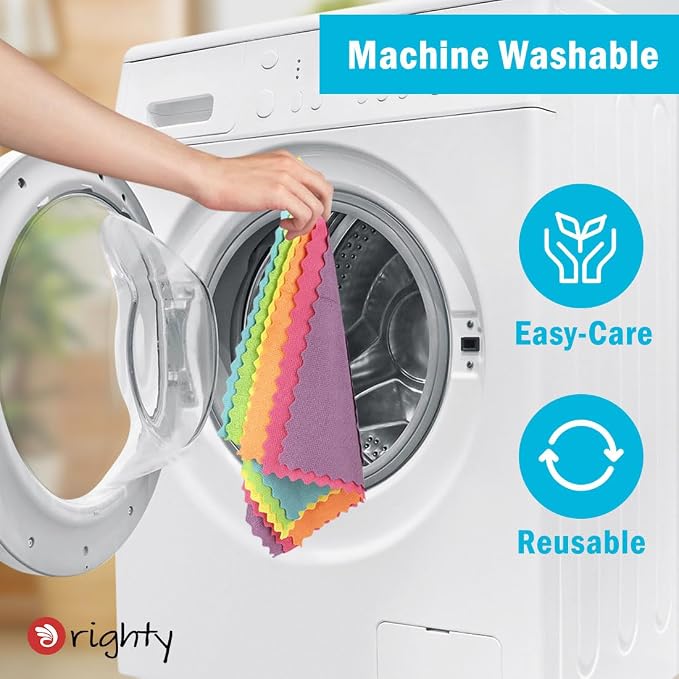 Orighty Microfiber Cleaning Cloth Bulk, 50 Pack Cleaning Rags 12x11 inch | Reusable Microfiber Towels for Cars, Ultra-Soft & Absorbent Lint Free Cloths for House, Kitchen