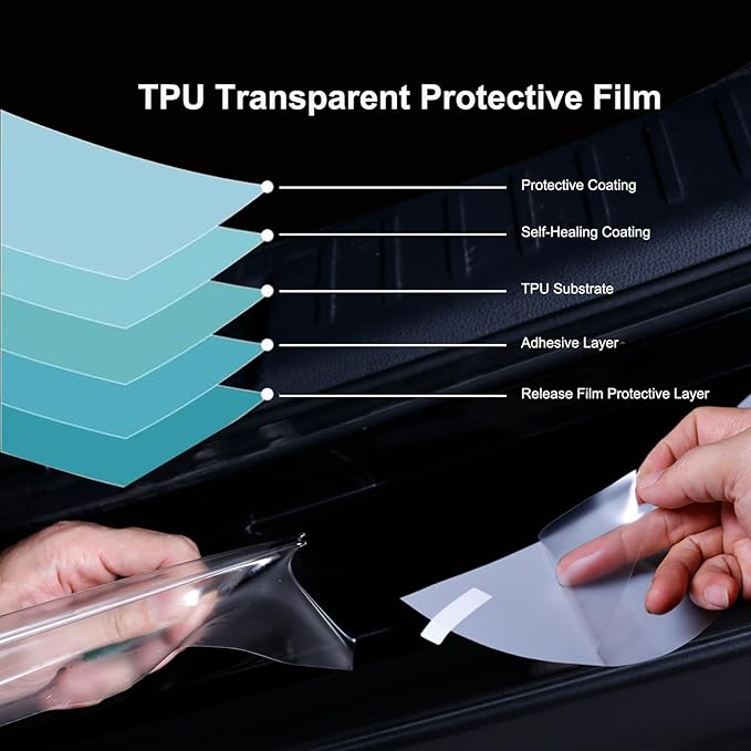 Car Rear Bumper Protector Guard for Honda Civic 2016-2021 Accessories, 8.5 Mil Clear TPU PPF Paint Protection Film, Invisible Anti-Scratch Trunk Lip Shield (1 PCS)