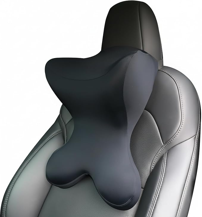Car Headrest Pillow，Neck Support for Office Chair,100% Memory Foam Car Neck Pillow - Ergonomic Neck Support with Adjustable Double Strap, Breathable Comfort for Car, Gaming & Office Chairs