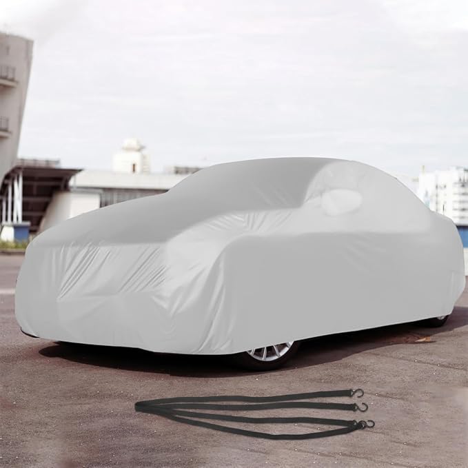 Luxshiny Heavy Duty Waterproof Car Cover XL, Weatherproof Full SUV and Truck Protection, Sunshade Snowproof Dustproof Automotive Exterior Cover for Seasons