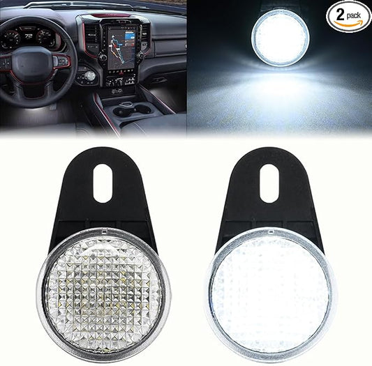 LED Interior Footwell Light Puddle Lights for Jee'p Liberty Wrangler Commander Grand Cherokee LED Under Dashboard Courtesy Floorboard Lamp Assembly 2Pcs