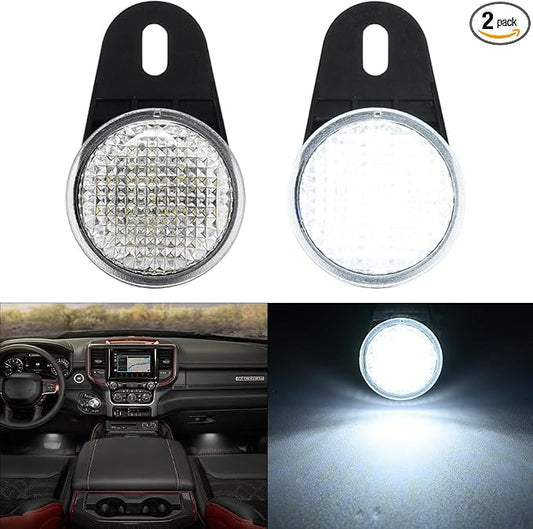 LED Interior Footwell Light Puddle Lights for Dodge Durango Nitro Ram 1500 2500 3500 1500 Classic LED Under Dashboard Courtesy FloorBoard Lamp Assembly 2Pcs