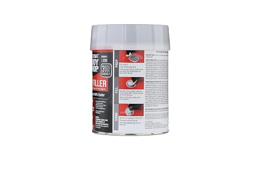 Evercoat Body Shop 105001 Pro-Grade Body Filler, Fast Drying and Lightweight Multipurpose for Dents in Aluminum, Fiberglass & More, Easy Mix Hardener Included 26 Fl Oz.
