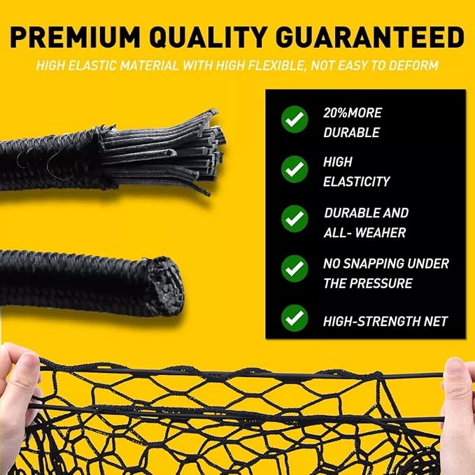 for Hyundai Santa Cruz Envelope Style Truck Bed Cargo Net - Fits 2013-2024 2025 2026 Santa Cruz Accessories Cargo Net for Pickup Truck Bed - Heavy Duty Carabiners