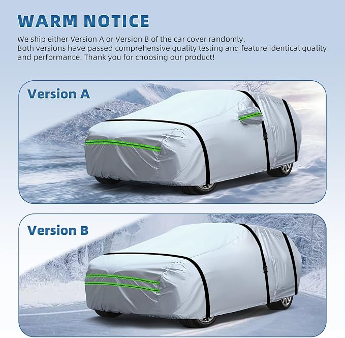 6-layer Full Car Cover Is All-weather Waterproof, Universal In All Seasons, Snow Prevention, Rainproof, Acid Rainproof, Sunscreen, Ultraviolet-proof, Universally Applicable To Sedan (165"-182")