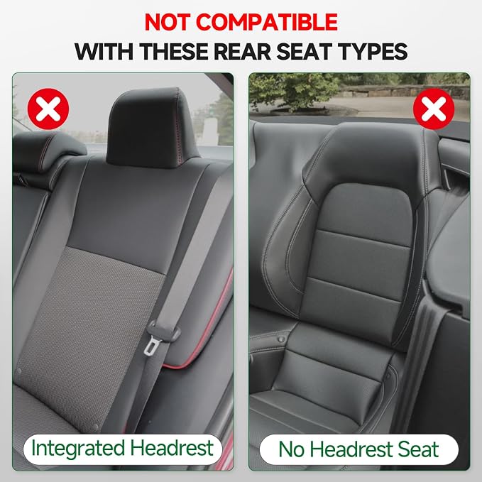 GIANT PANDA Full Set Seat Covers for Toyota RAV4, Corolla (2013-2026, Not Hybrid), Camry, Prius (2010-2026),Corolla Cross, 60/40 Split Rear & Front Protector, Faux Leather(Black)