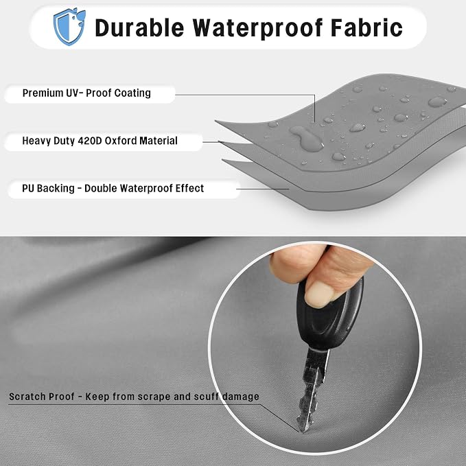 OutdoorLines Waterproof Tire Covers Set of 4 | UV Proof Trailer Wheel Cover for RV Jeep Trailer Camper Van Truck, Universal Tire Covering Fits Diameters 30"-32", Gray