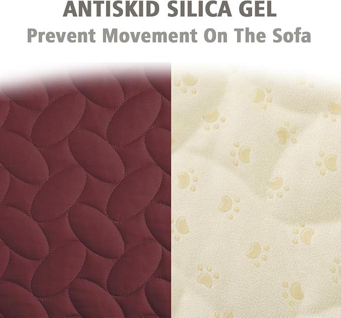 Ameritex Waterproof Pet Bed Cover Anti-Slip Dog Bed Blanket for Sofa and Furniture Waterproof New Pattern Design (Burgundy, 30x90 Inch (Pack of 1))